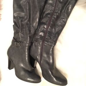 Cloud walker grey boots- wide calf